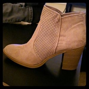 Dolce Vita Almond Stella Suede Booties